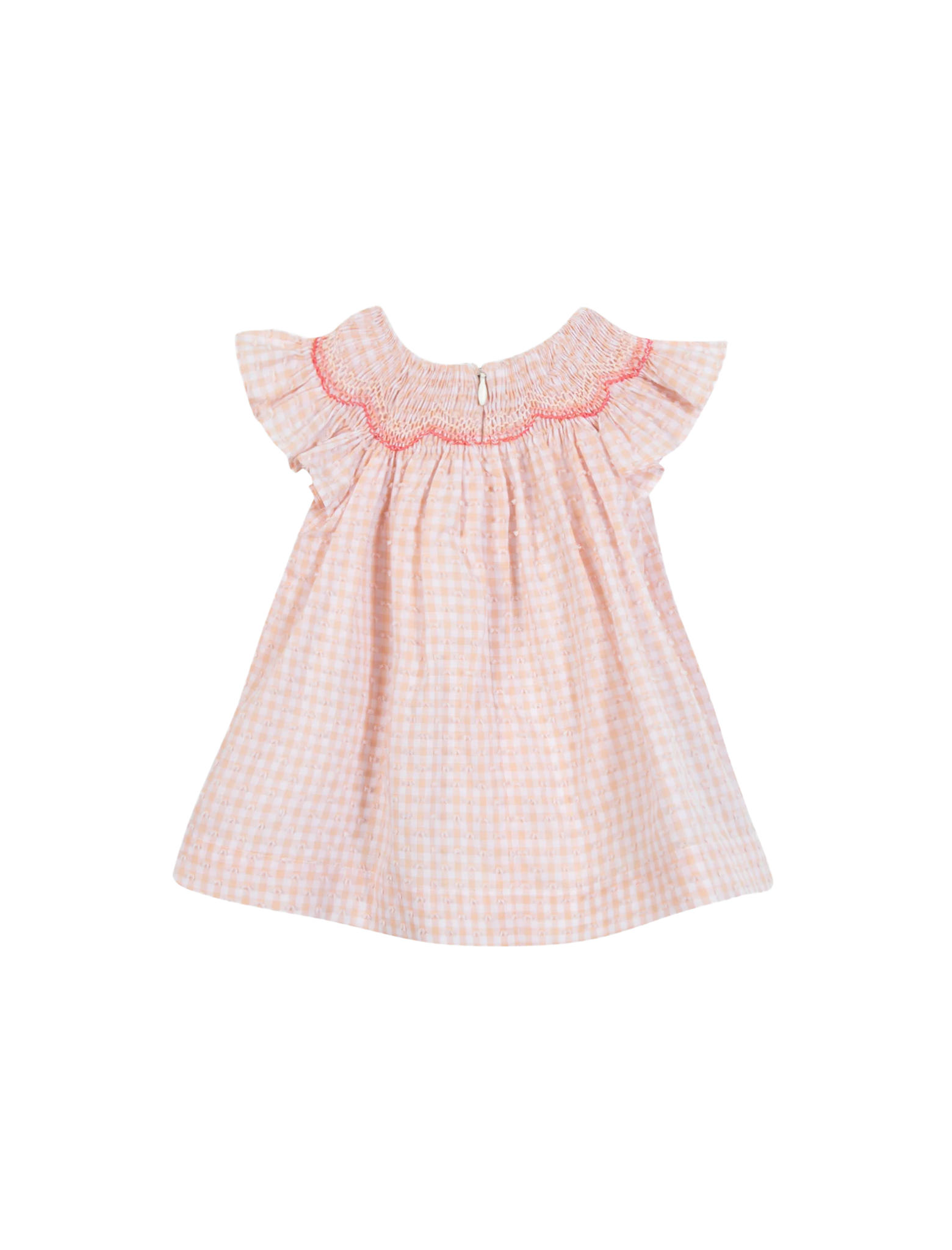 Two-tone gingham pattern dress