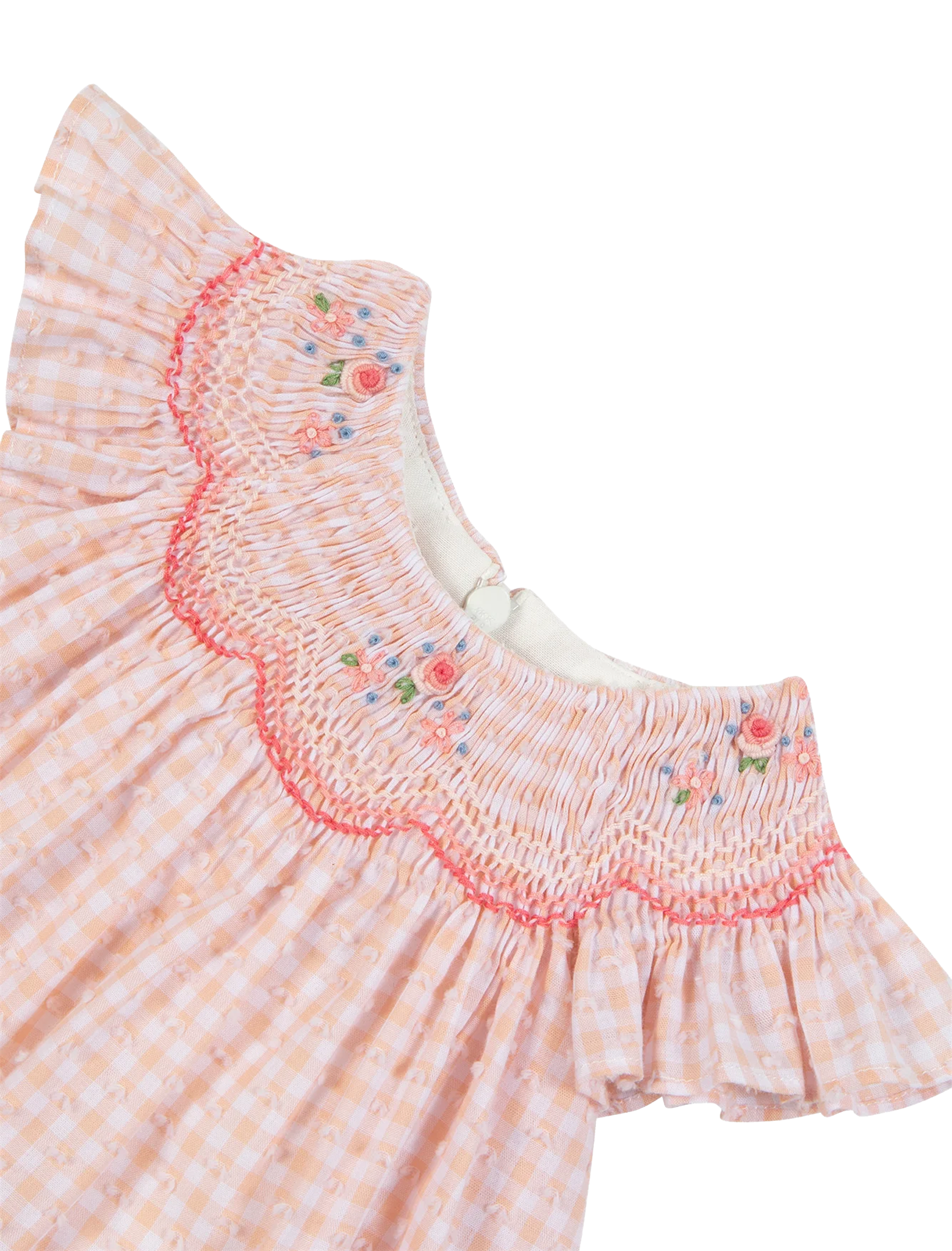 Two-tone gingham pattern dress