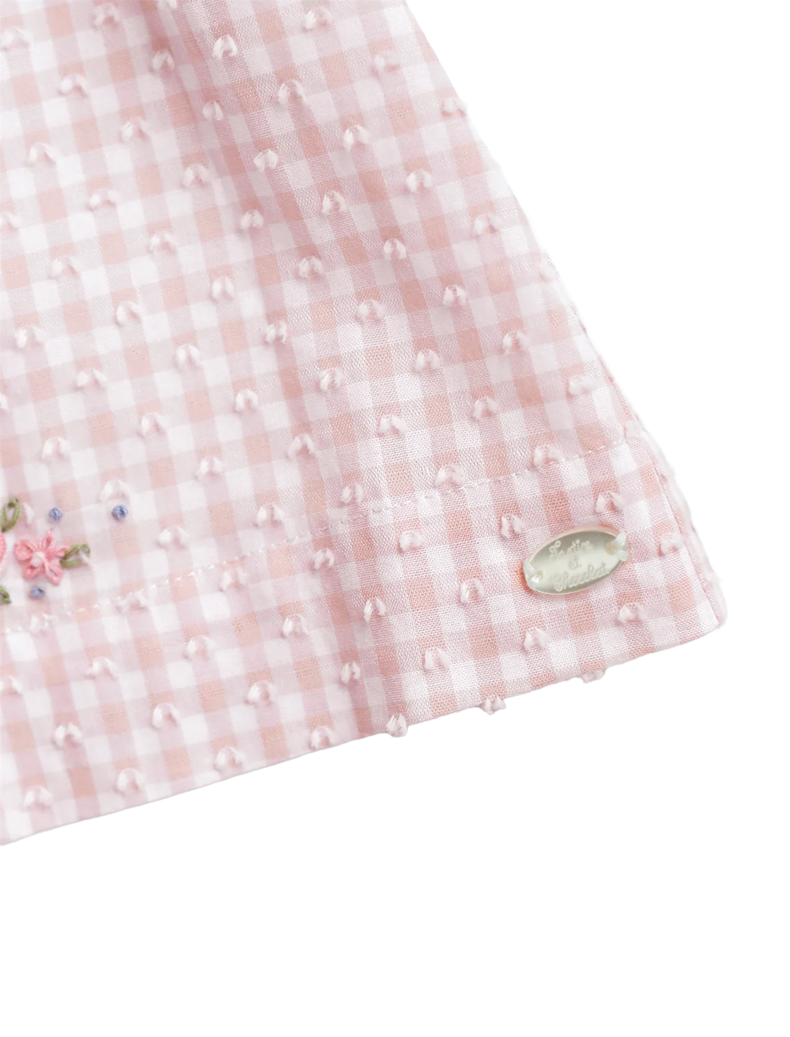 Two-tone gingham pattern dress