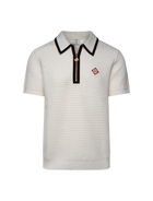 Polohemd im Waffelstrickmuster