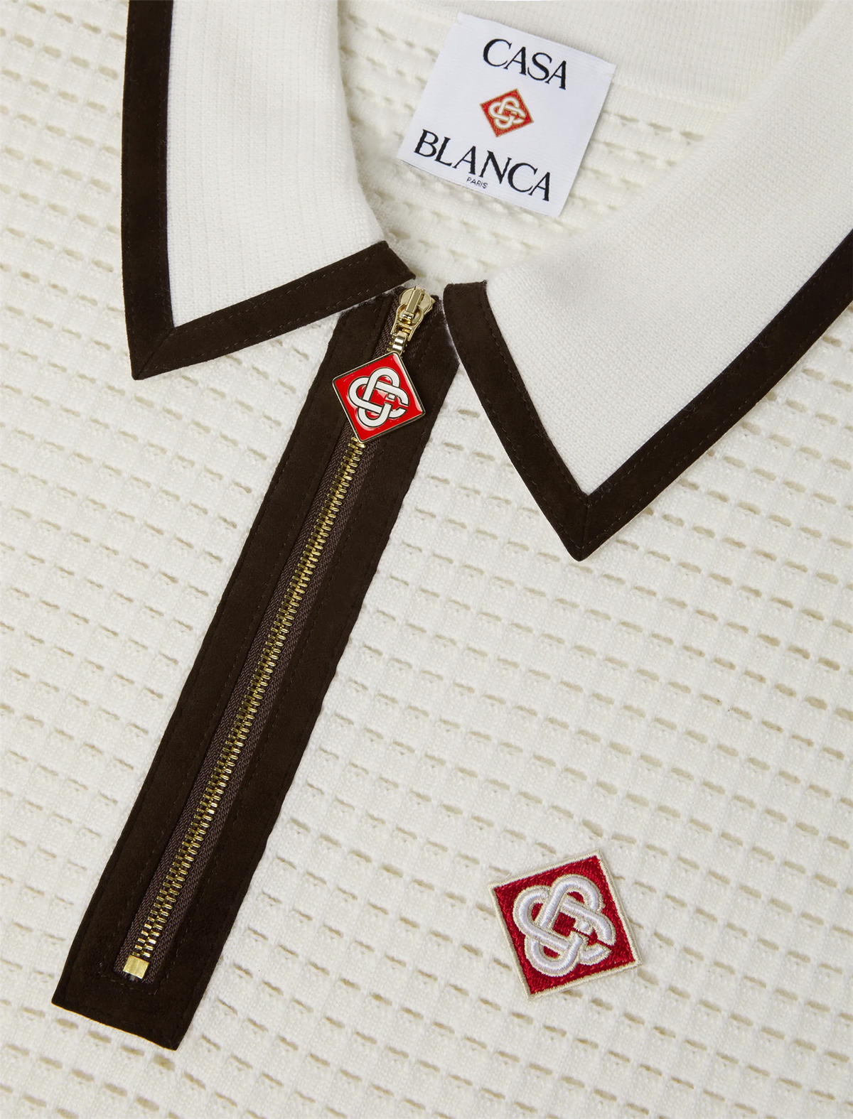 Waffle Stitch polo shirt