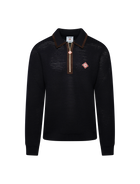 Waffel-Langarm-Poloshirt