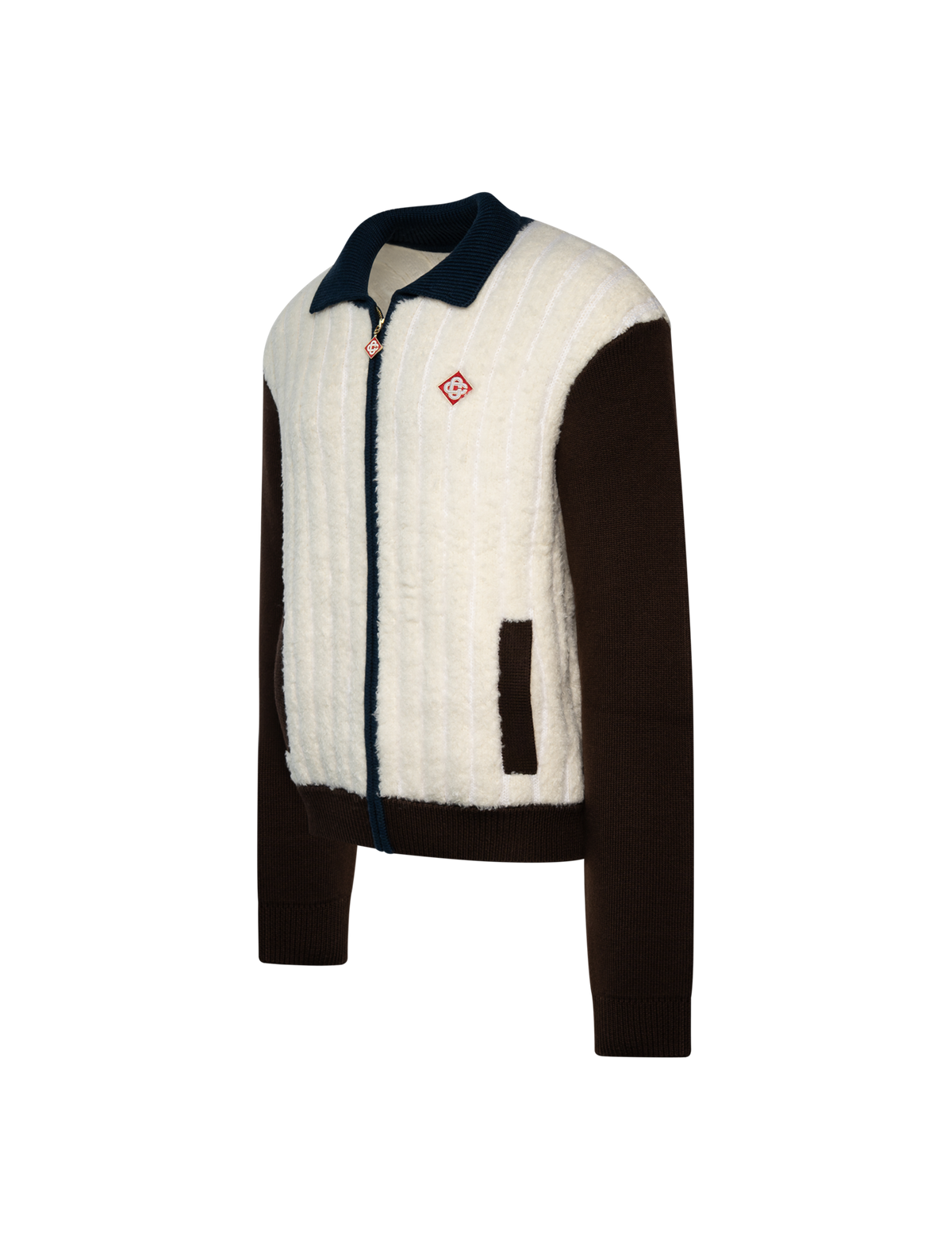 Wool blend fleece jacket