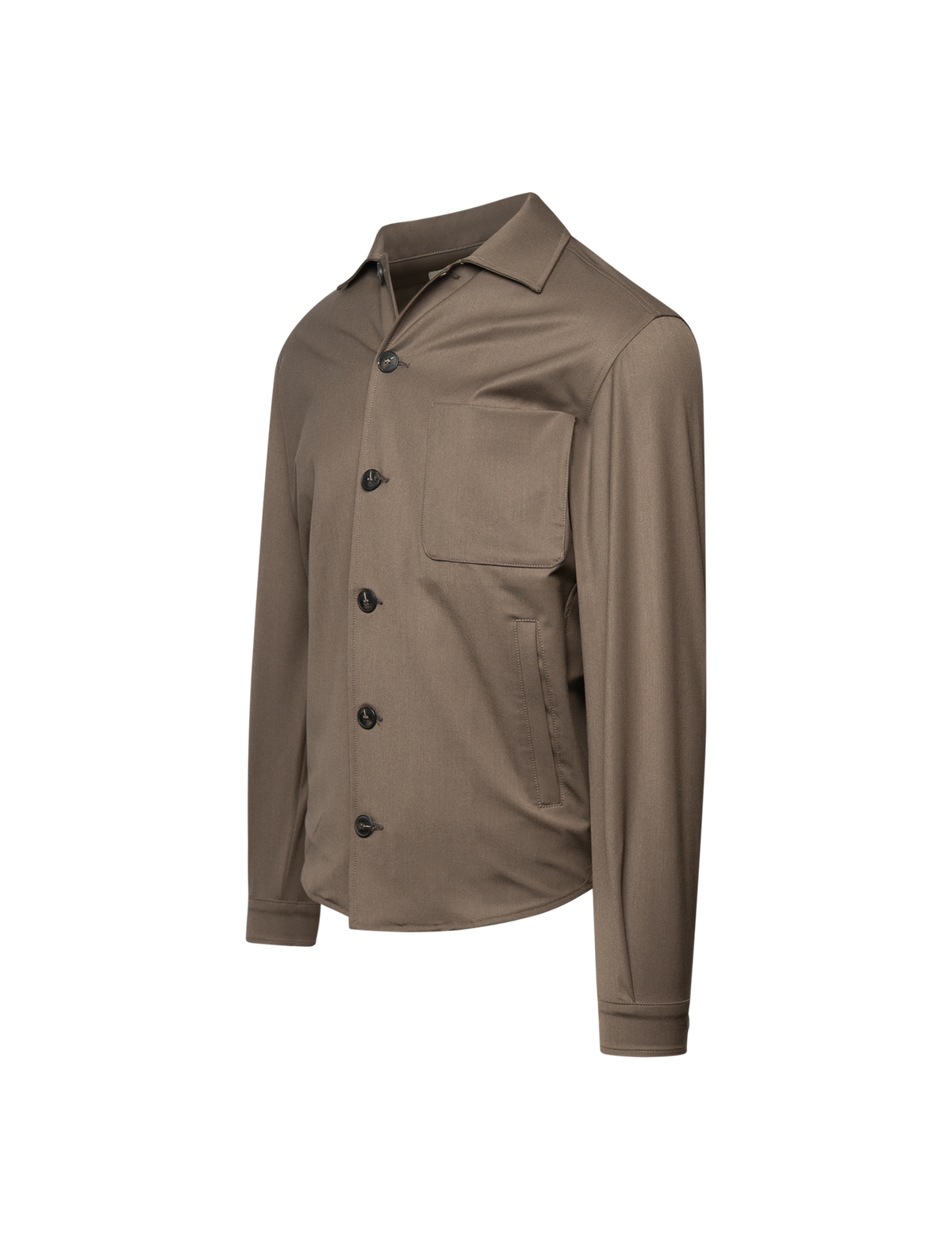 Wool blend overshirt