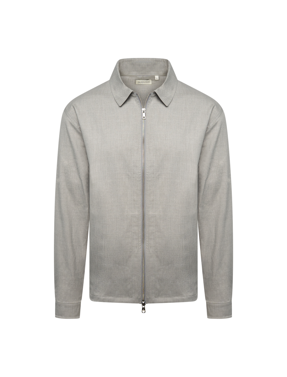 Wool stretch zipped overshirt