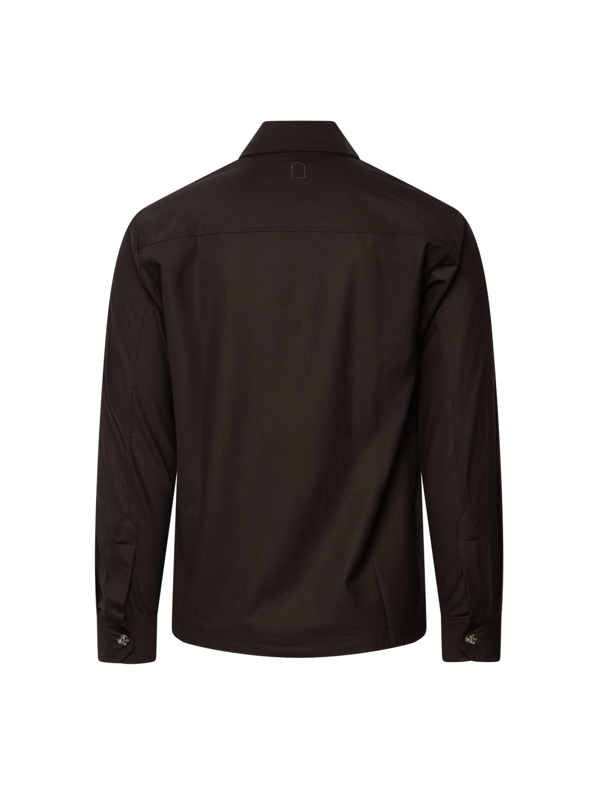Wool stretch zipped overshirt