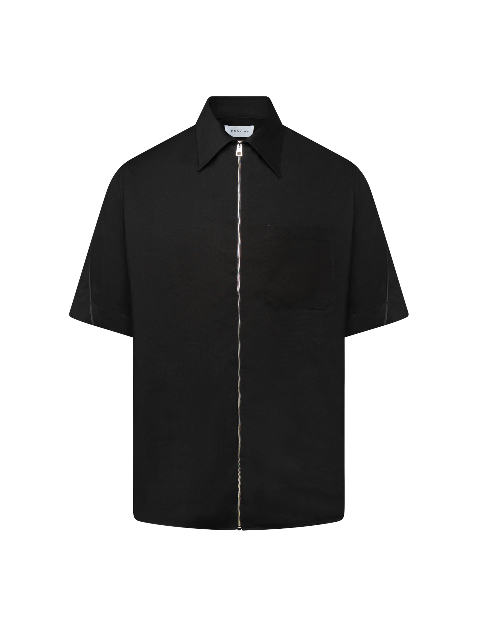 Zipped short sleeve shirt