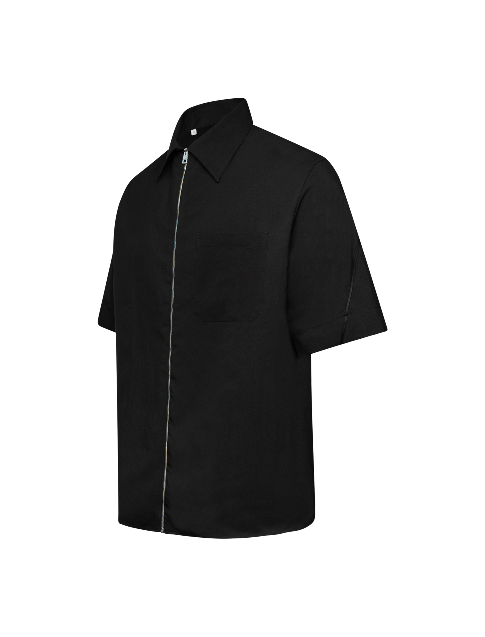 Zipped short sleeve shirt